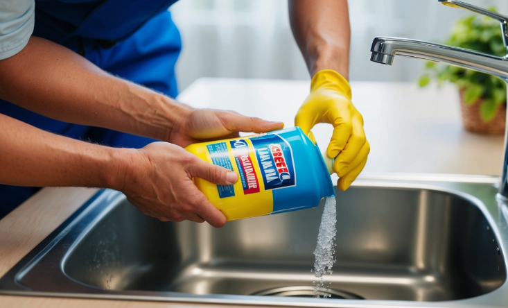 Employ chemical drain cleaners with caution