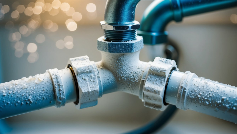 Mineral deposits from hard water
