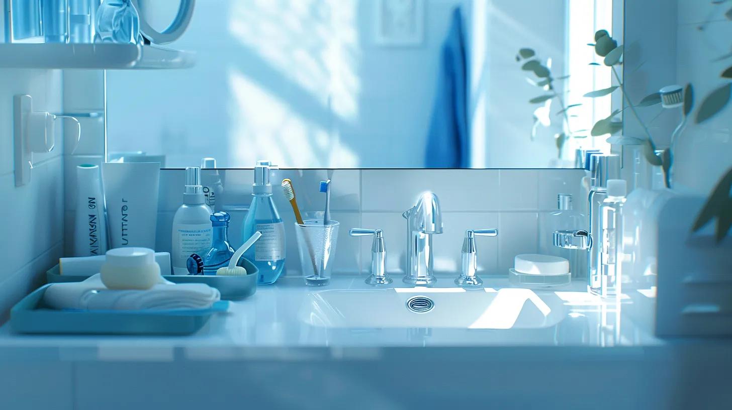 a modern bathroom scene showcases a glistening sink, meticulously organized with an array of unclogging tools and eco-friendly cleaning solutions, emphasizing cleanliness and effective maintenance. a modern bathroom scene showcases a glistening sink, meticulously organized with an array of unclogging tools and eco-friendly cleaning solutions, emphasizing cleanliness and effective maintenance.