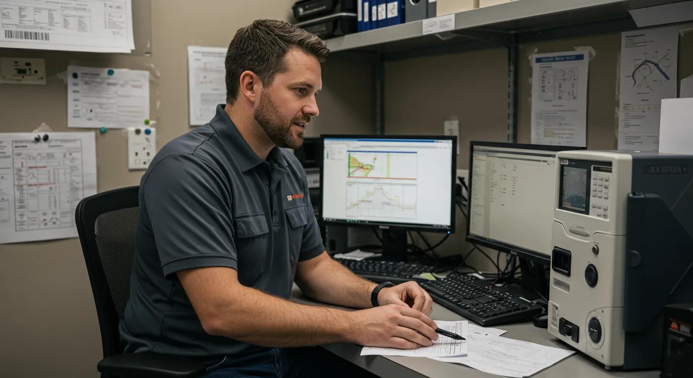 a modern hvac technician in a well-organized office space in willow park, tx, engages in a focused discussion with a local homeowner, surrounded by diagnostic equipment and service reports that highlight their expertise and understanding of regional climate needs. a modern hvac technician in a well-organized office space in willow park, tx, engages in a focused discussion with a local homeowner, surrounded by diagnostic equipment and service reports that highlight their expertise and understanding of regional climate needs.