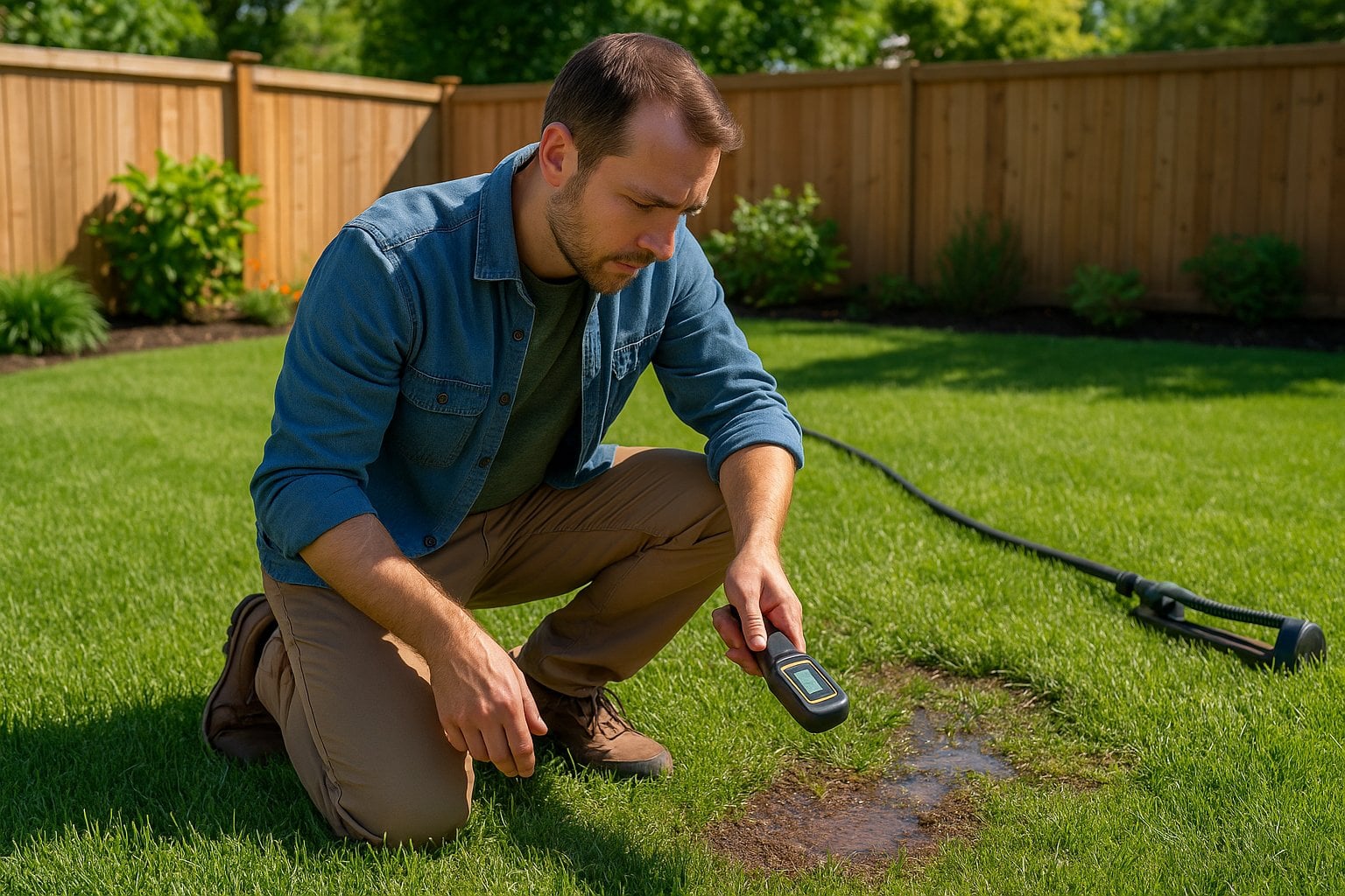 How do you find a water leak in your yard