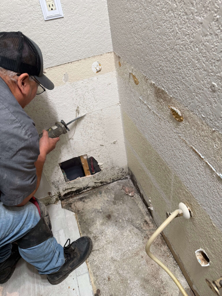 Russell is working on a plumbing project