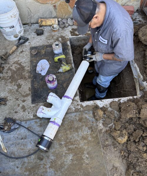 Russell plumbing work in progress